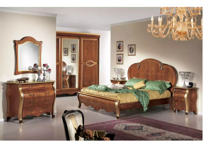 Komplettes Schlafzimmer Set Bett 2x Nachttische Kleiderschrank Kommode